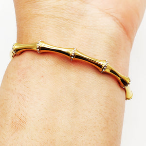 Bracelet Rigide Os Simple Cristaux