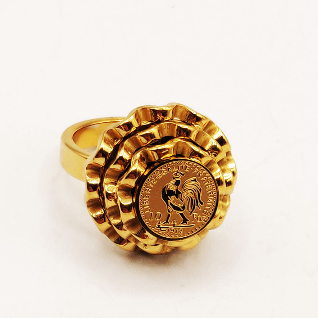 Bague Motif Oriental Louise Coq Luxe