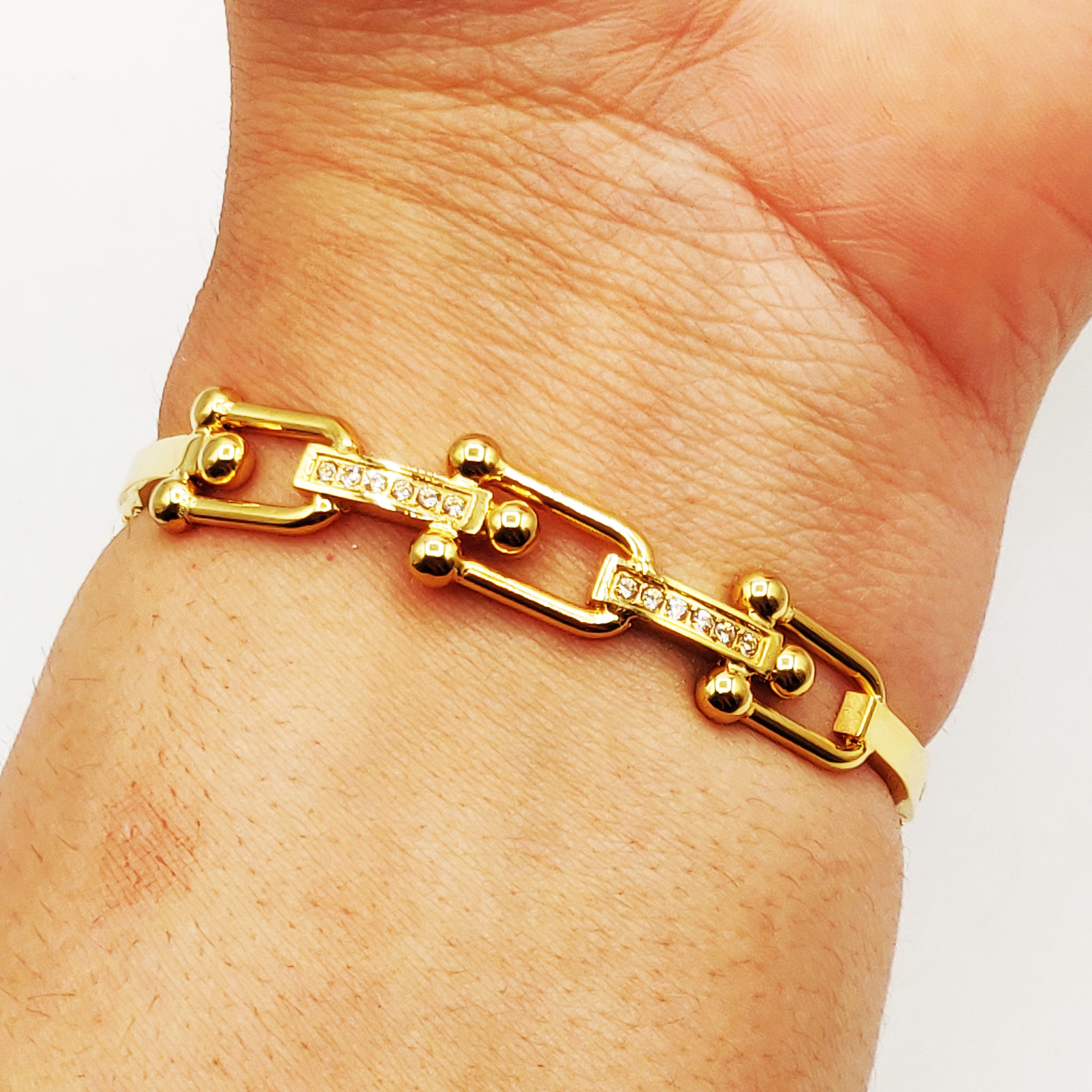 Bracelet Rigide T Luxe Cristaux