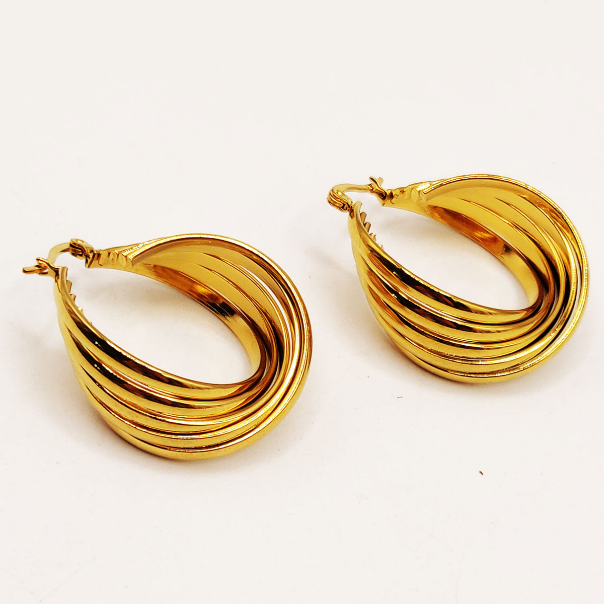 Boucles d'oreilles Multi Lignes Torsadées