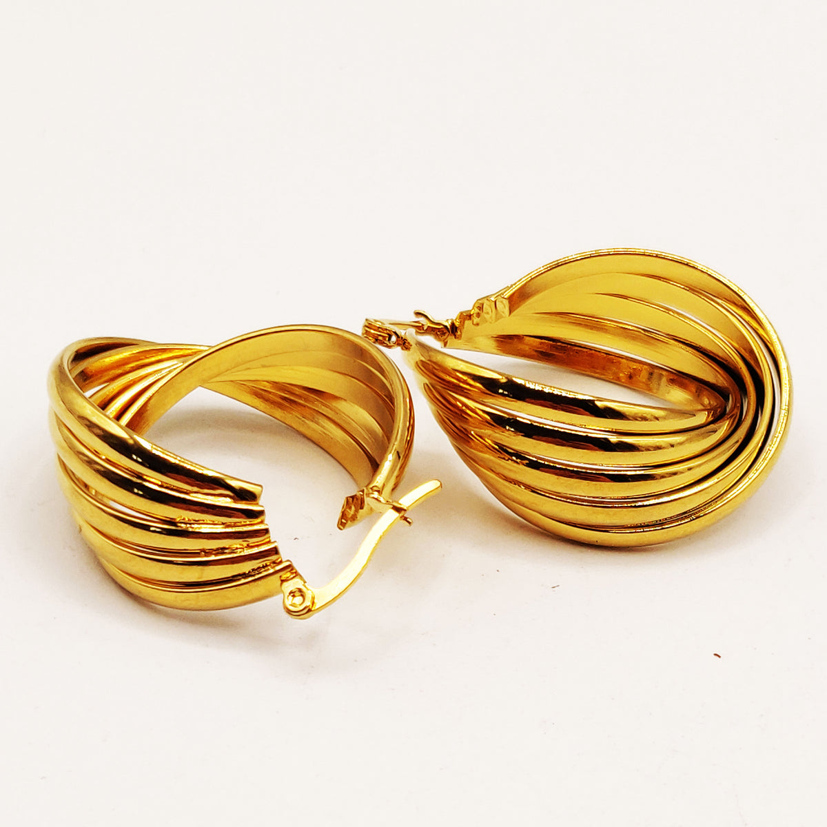Boucles d'oreilles Multi Lignes Torsadées