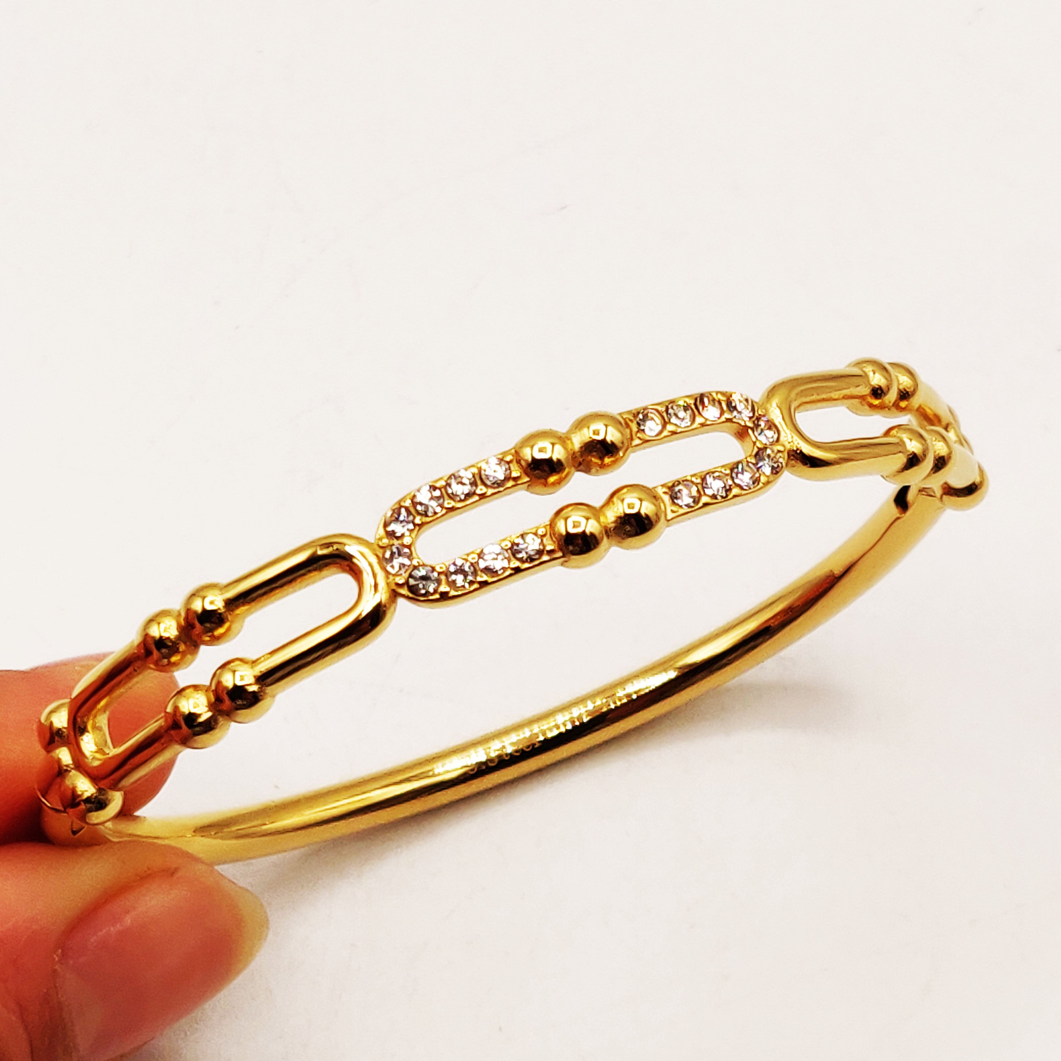 Bracelet Rigide Multi T Luxe et Cristaux