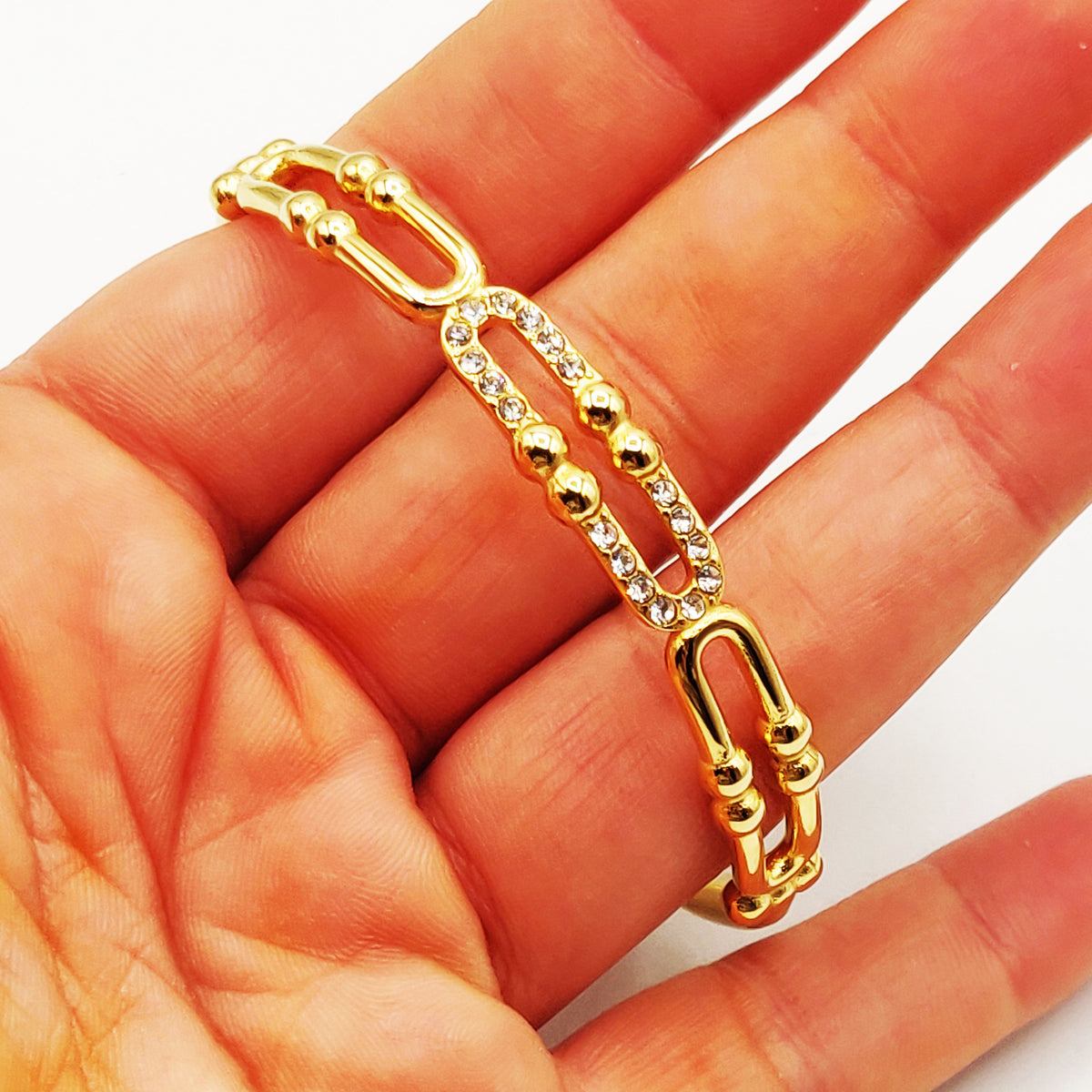 Bracelet Rigide Multi T Luxe et Cristaux