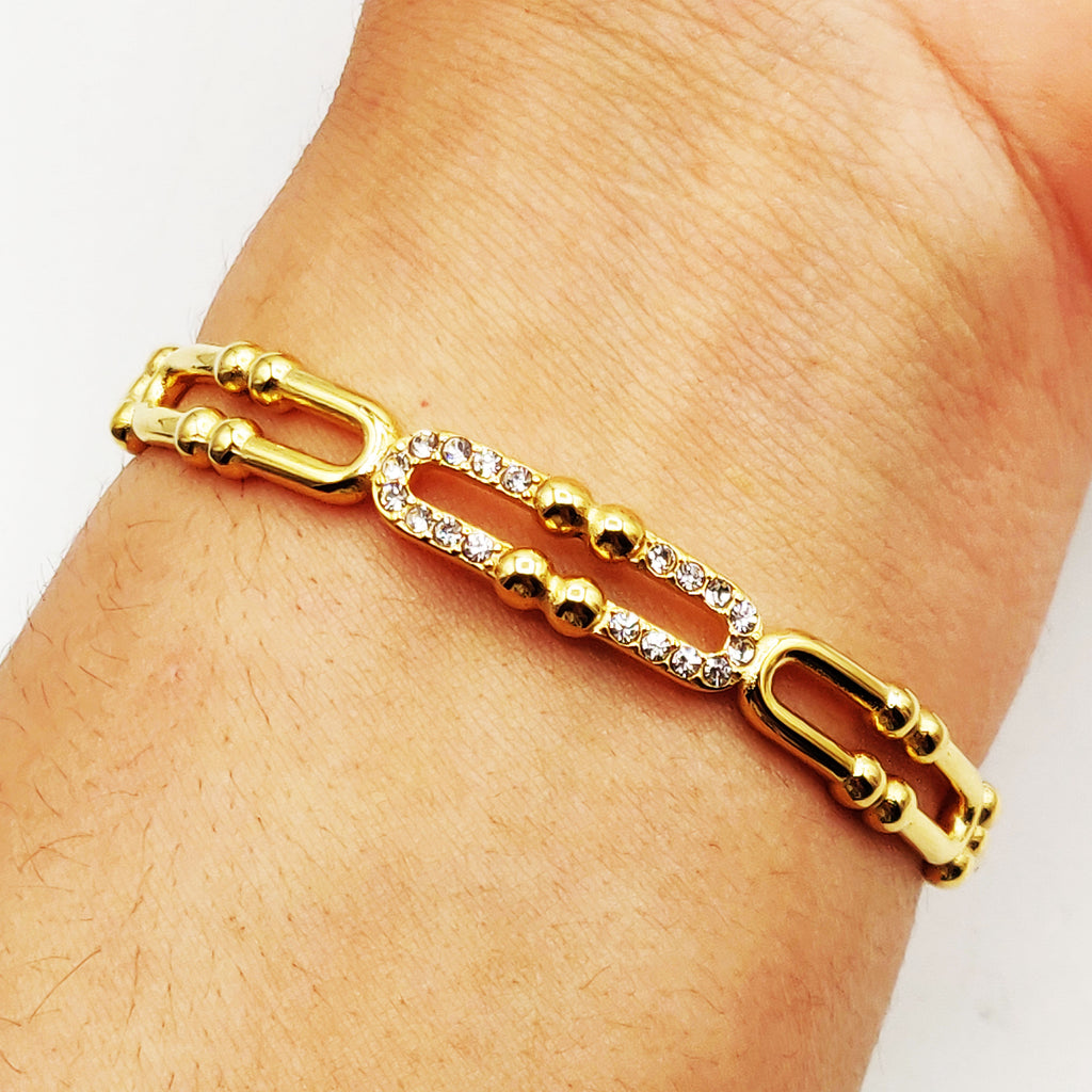 Bracelet Rigide Multi T Luxe et Cristaux