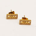 Boucles d'oreilles Rectangle Cristaux Romain Luxe