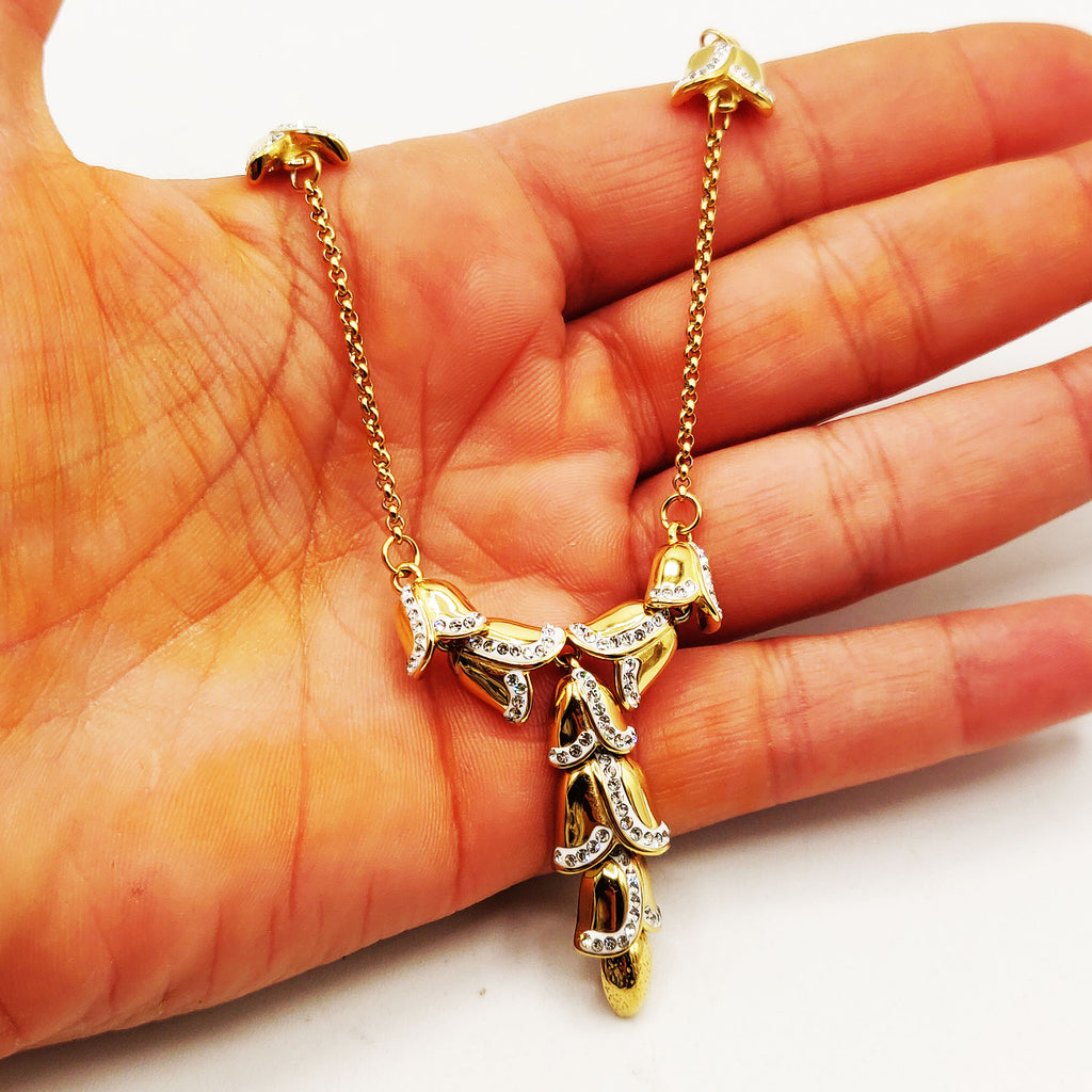 Collier Multi Feuillages Descendant Luxe