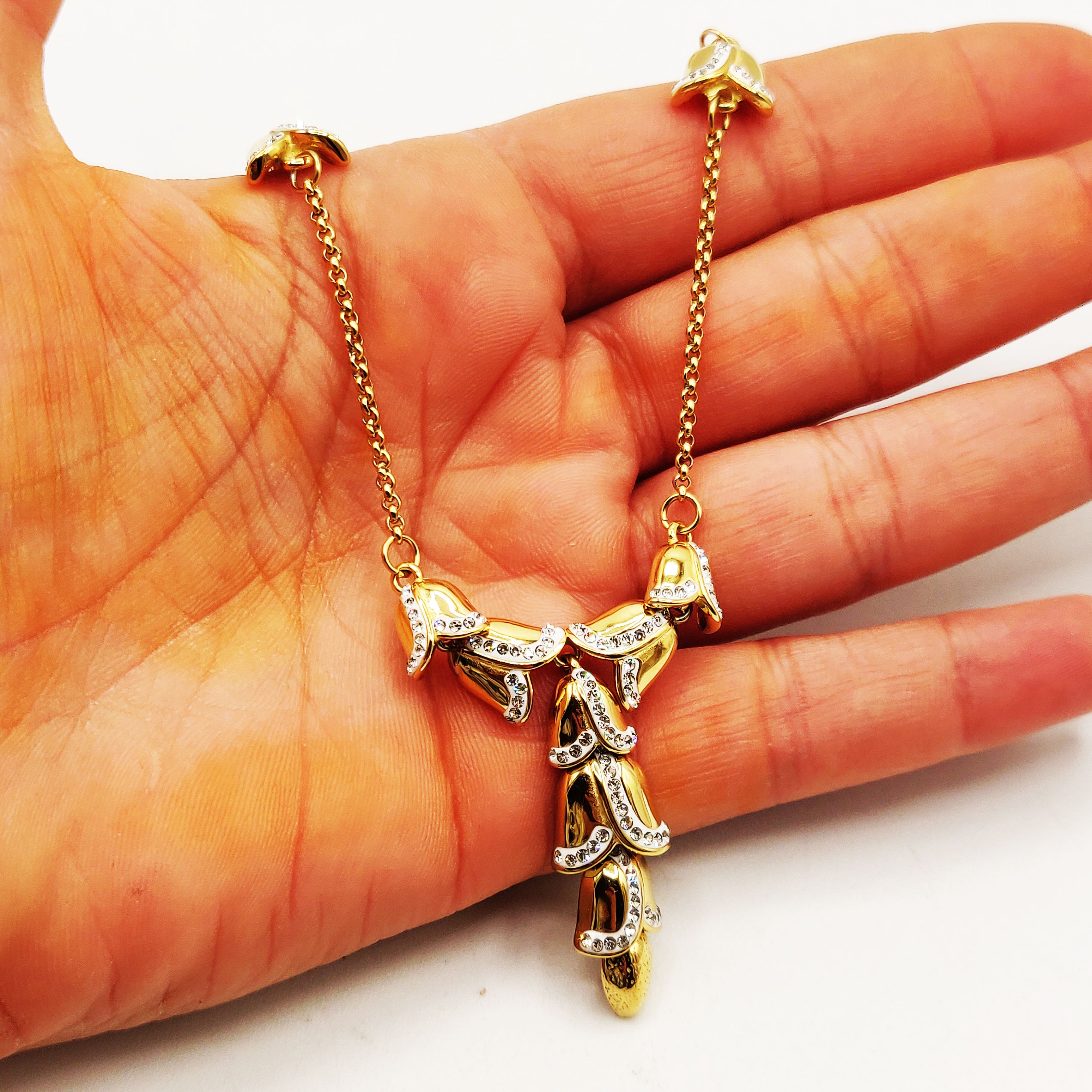 Collier Multi Feuillages Descendant Luxe