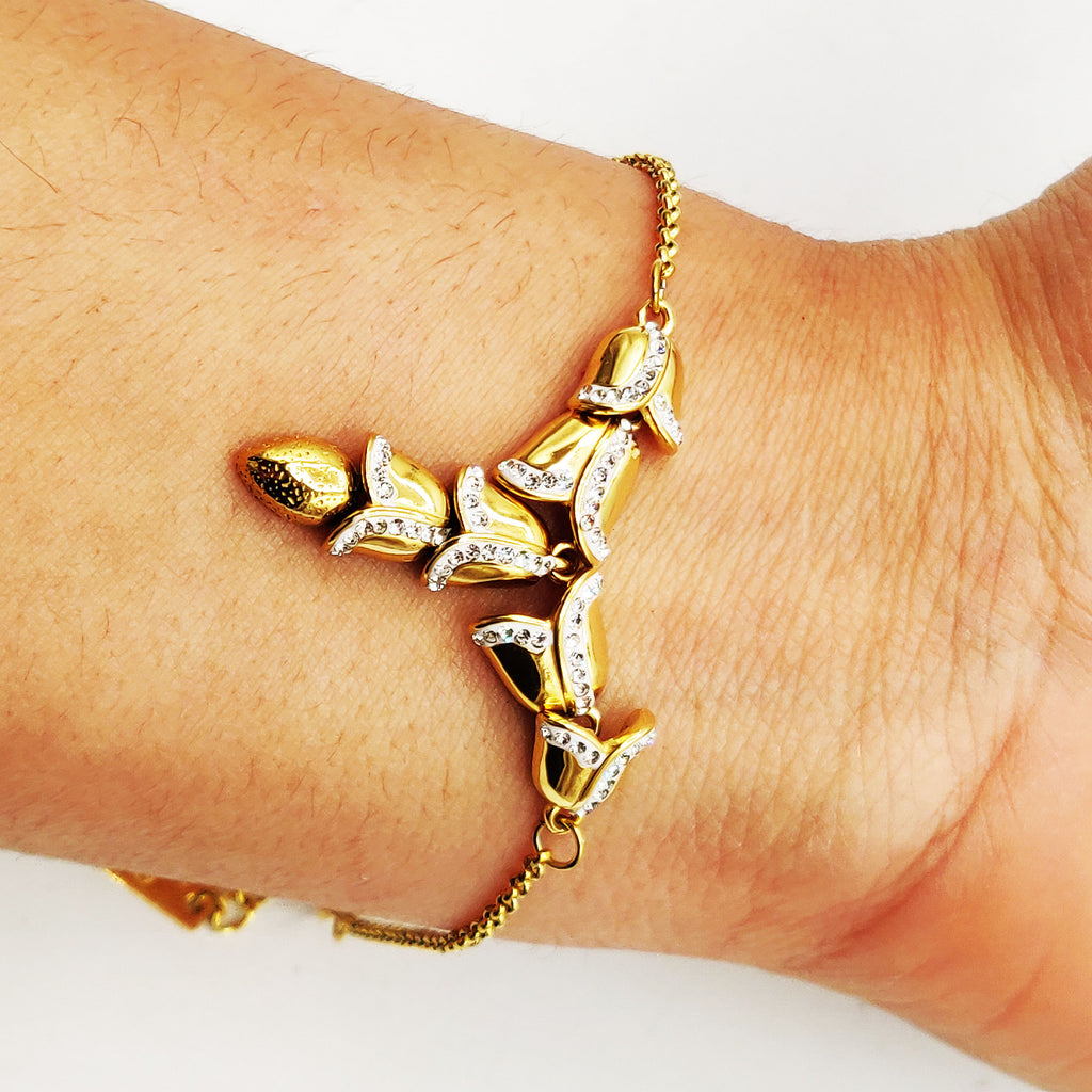 Bracelet Multi Feuillages Descendant Luxe