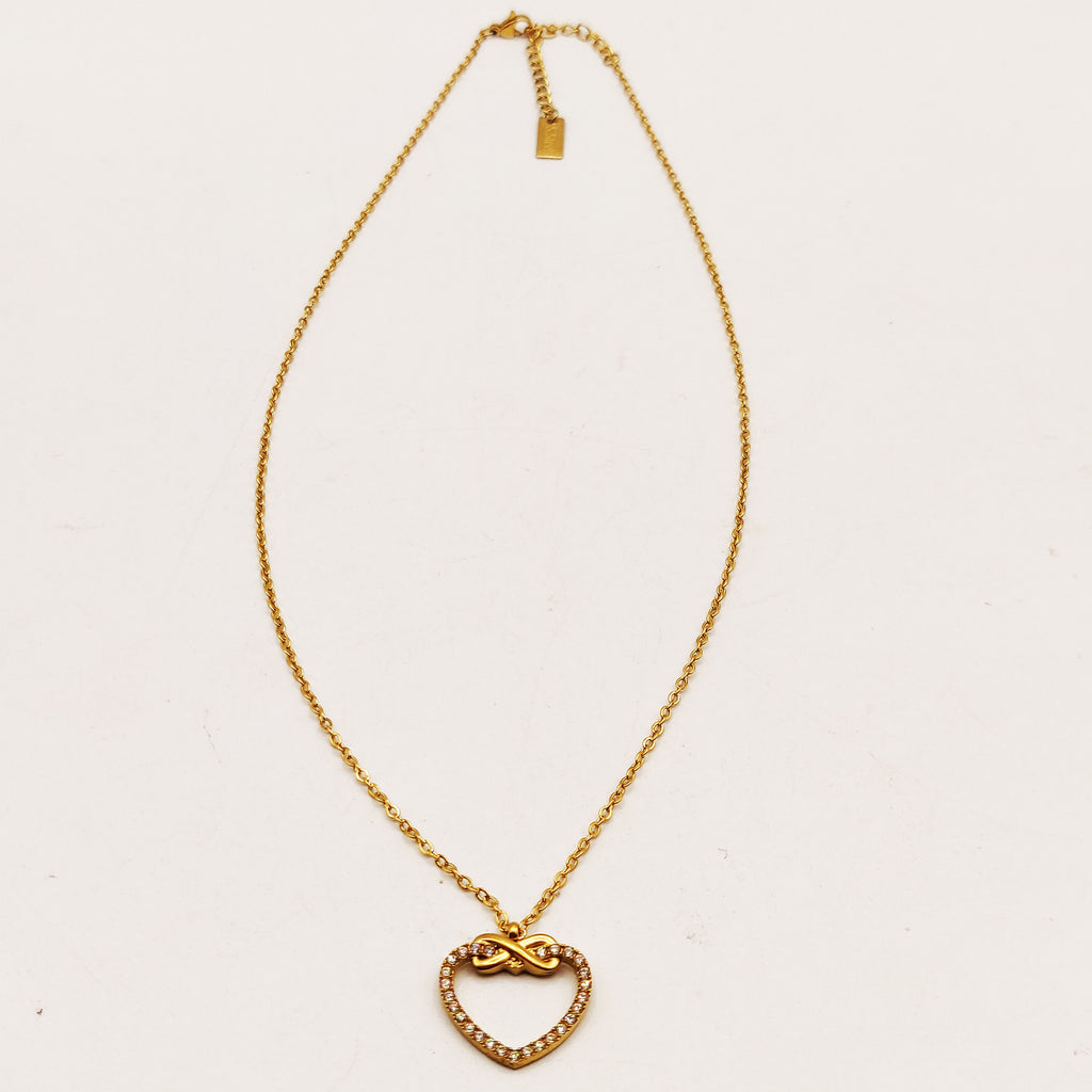 Collier Coeur Infinity Tour Cristaux