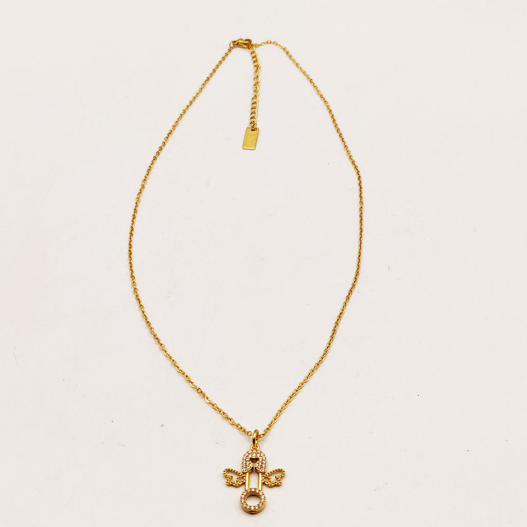 Collier Épingle Ailée Cristaux