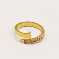 Bague Clou Ligne Cristaux Luxe