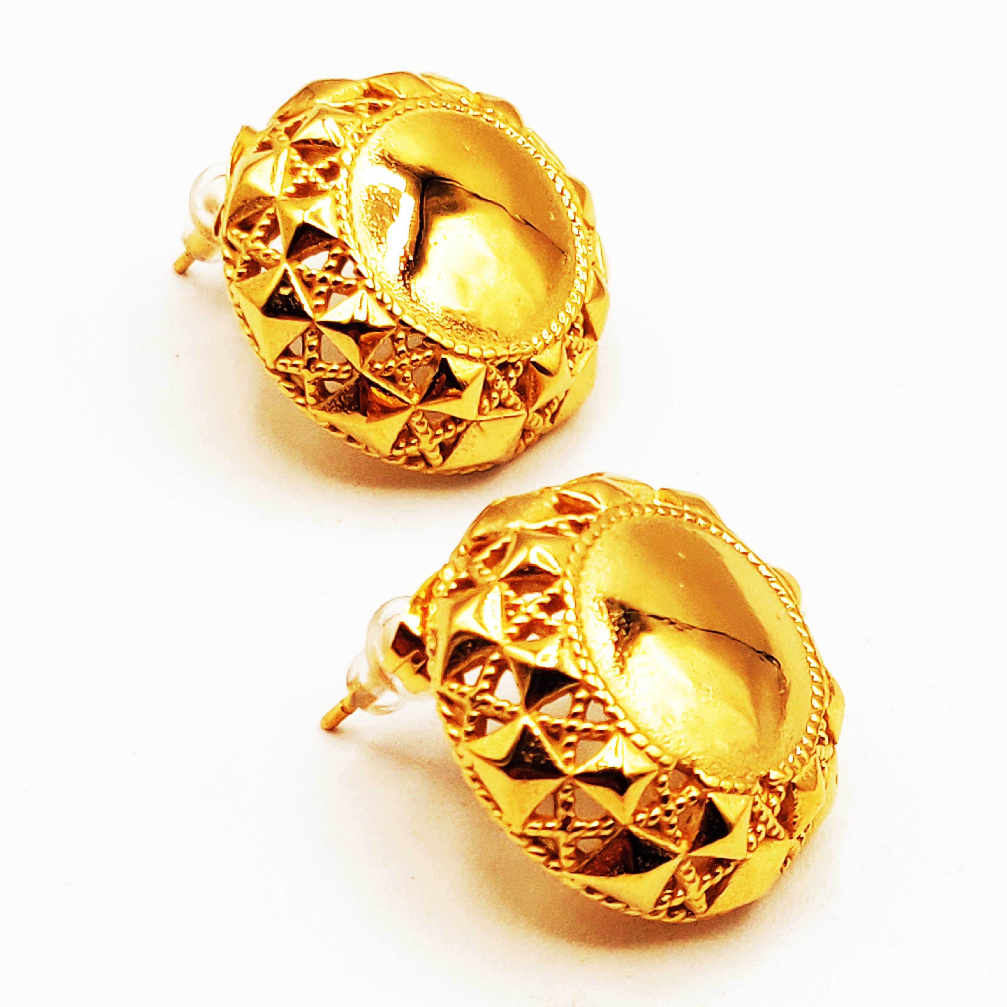 Boucles d'oreilles Torsade Rond Multi Pics Luxe