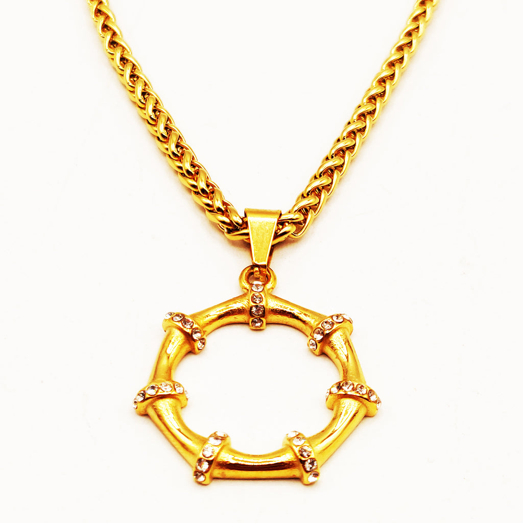 Collier Torsade Os Simple Cristaux