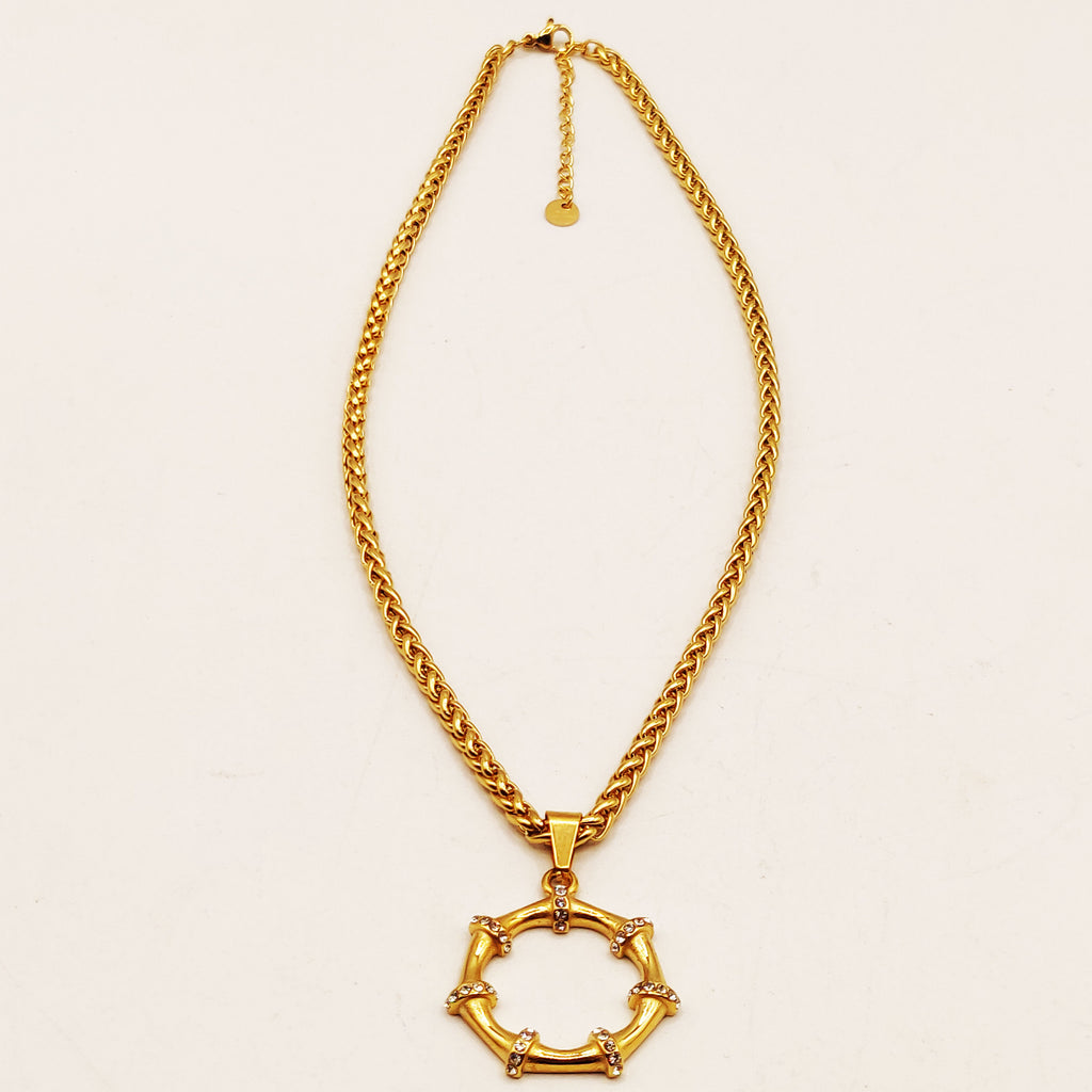 Collier Torsade Os Simple Cristaux
