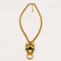 Collier Torsade Tête Jaguar Anneau Luxe