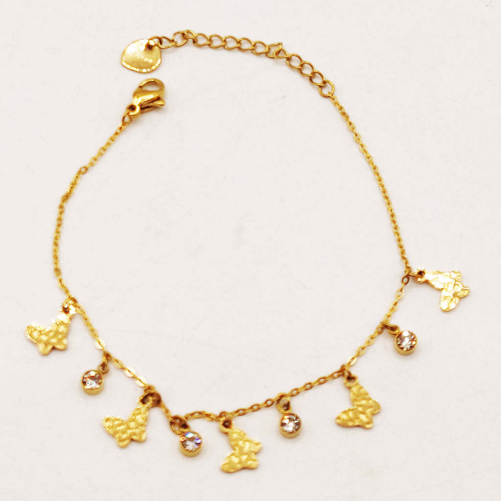 Bracelet Multi Papillons et Cristaux