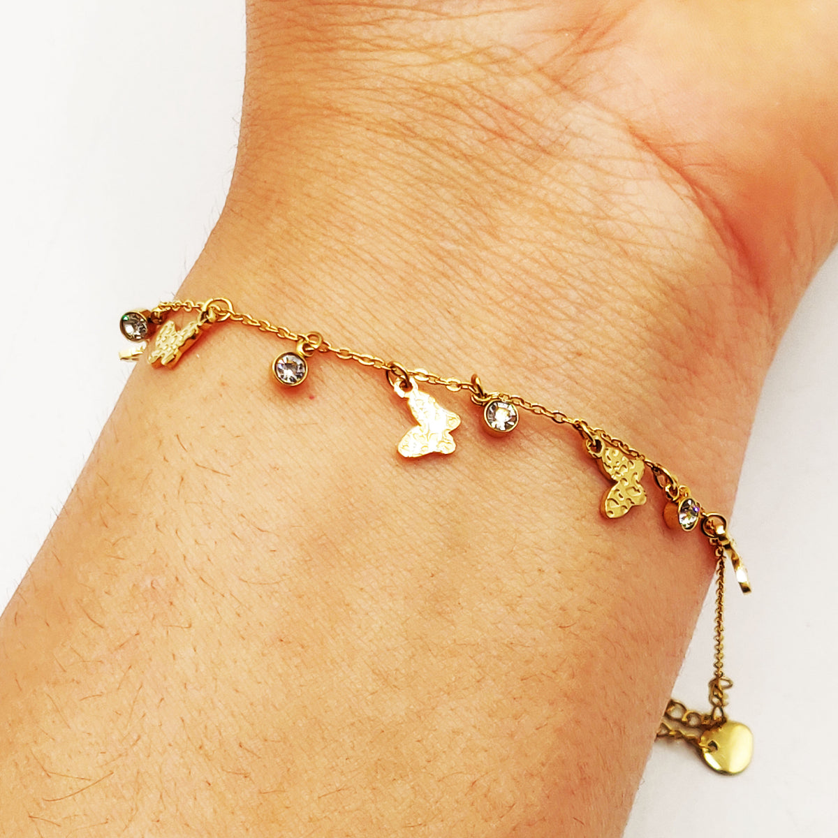 Bracelet Multi Papillons et Cristaux