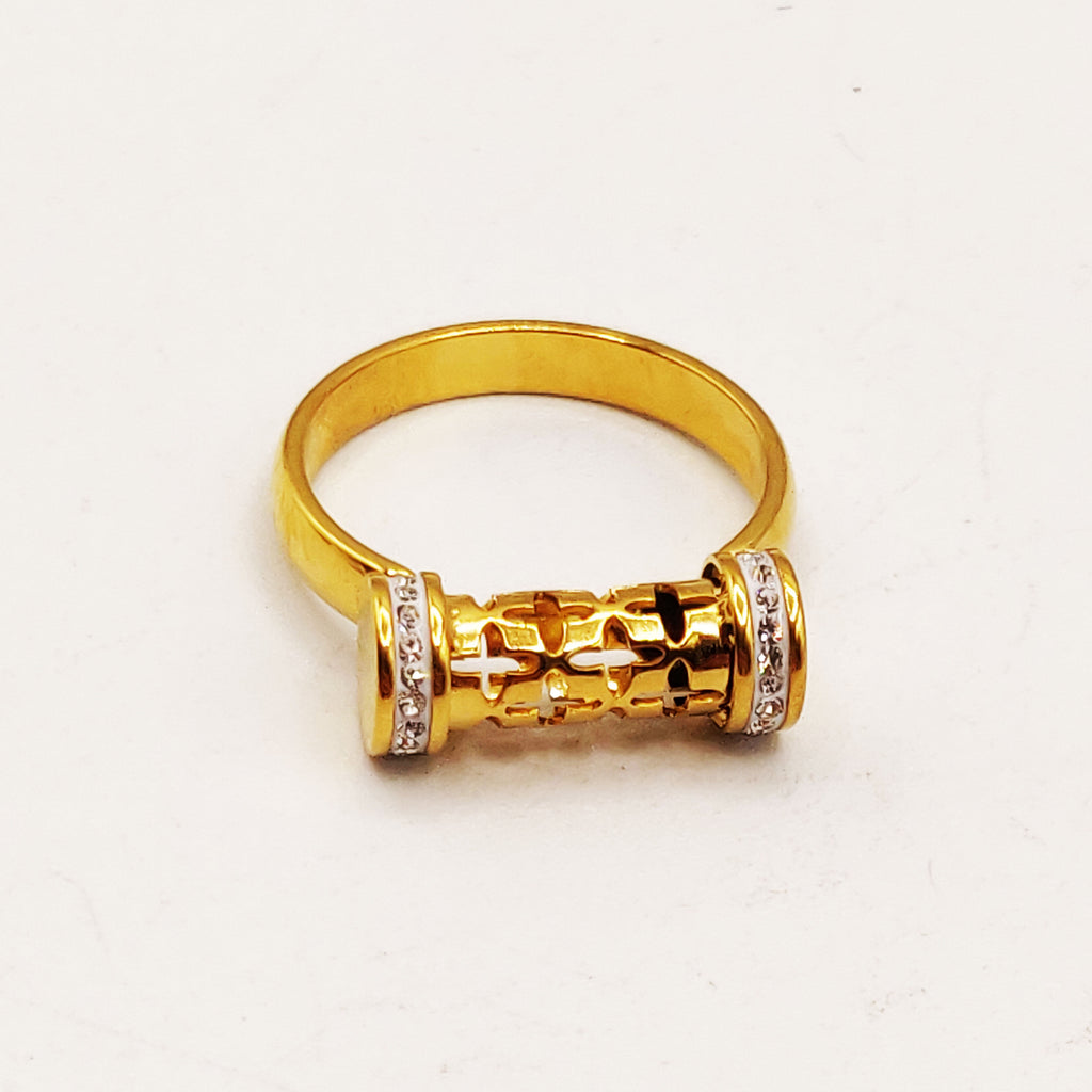 Bague Rouleau Motifs Trèfles Luxe