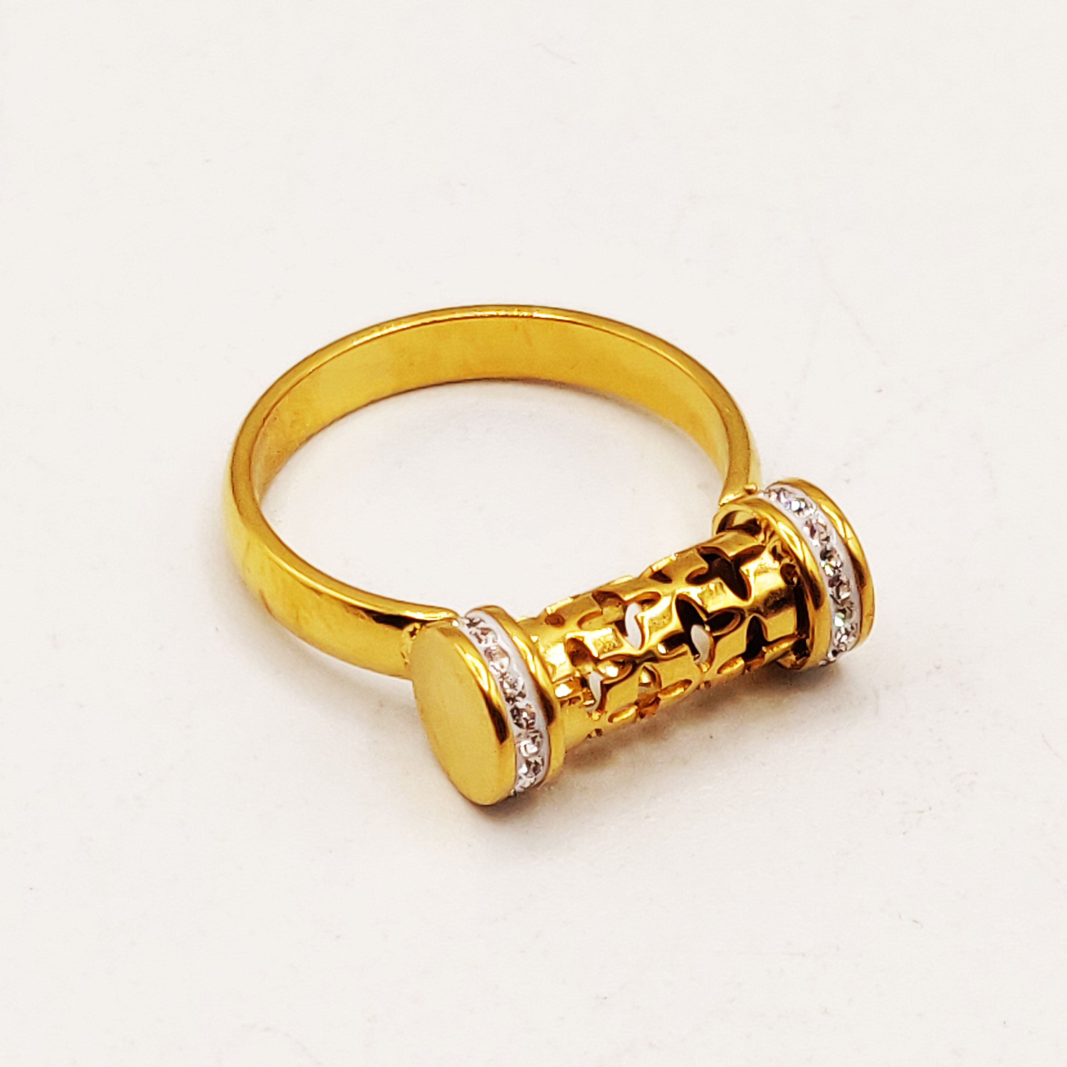 Bague Rouleau Motifs Trèfles Luxe