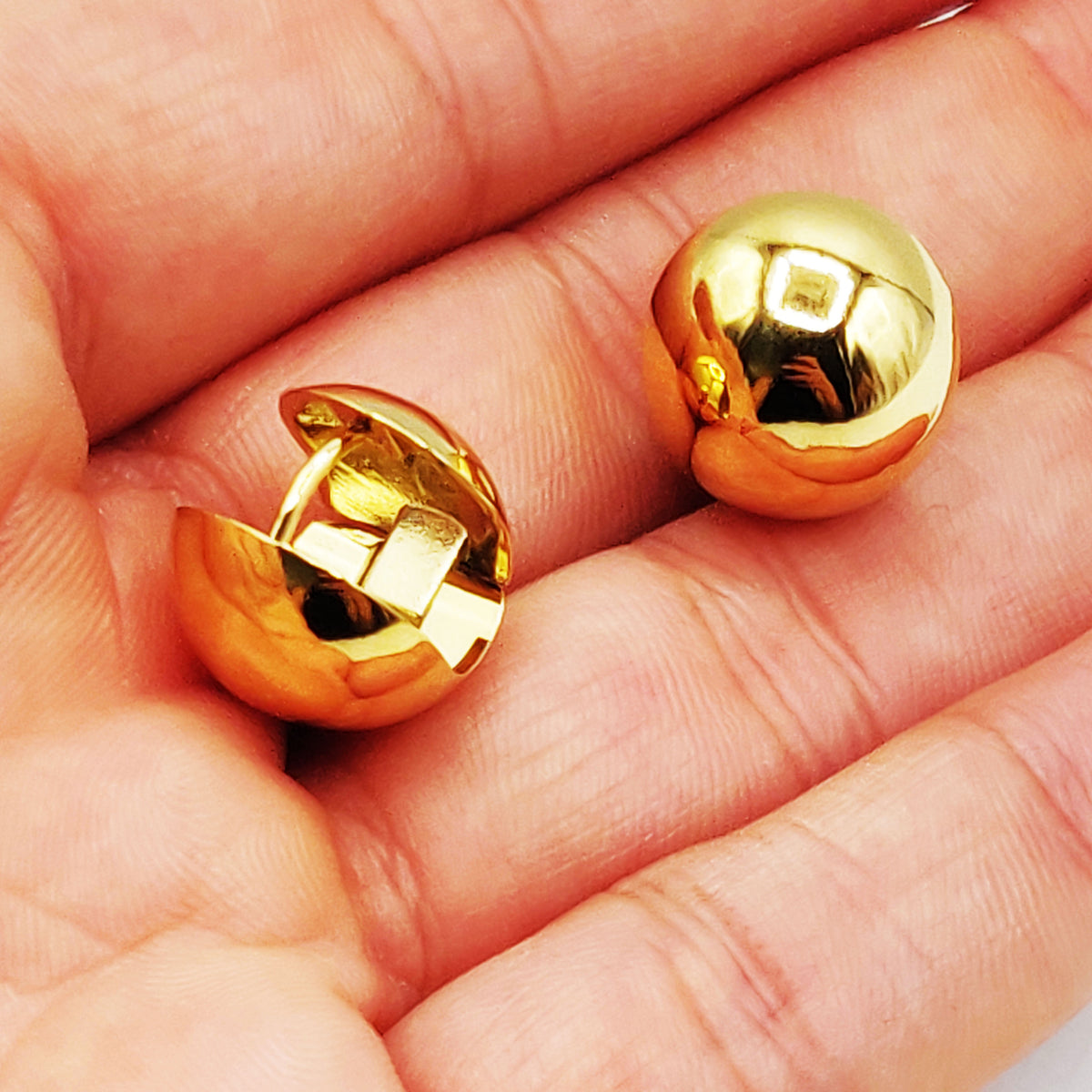 Boucles d'oreilles Boules Dorées