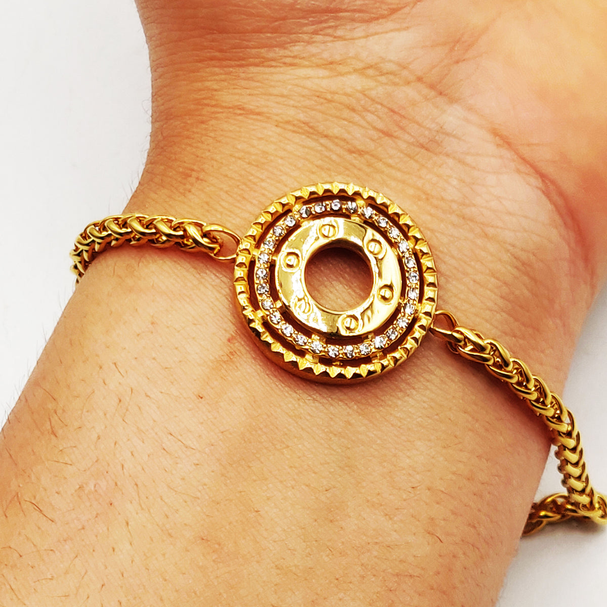 Bracelet Torsade Cercle Multi Pics Luxe