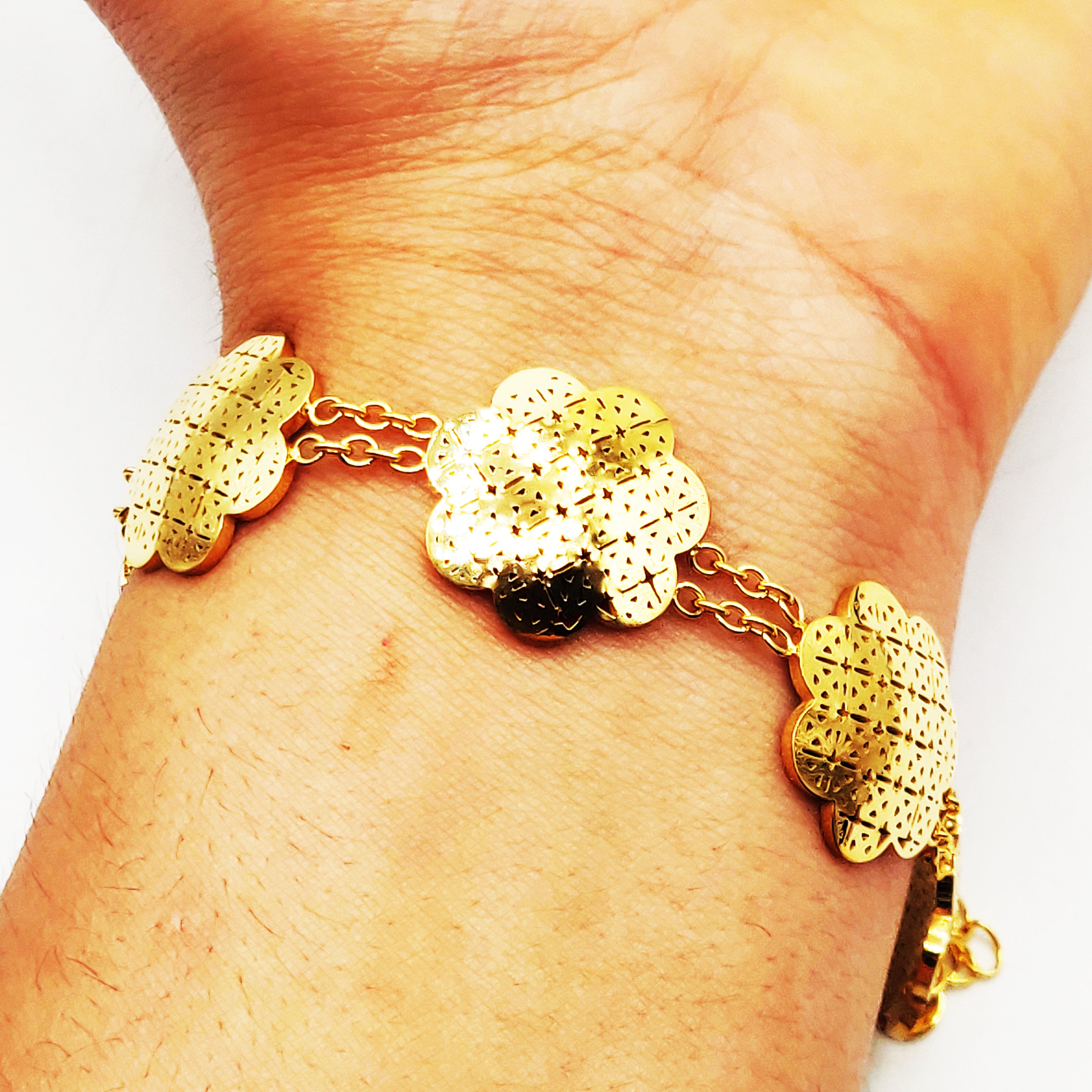 Bracelet Multi Rosaces Orientales Luxe