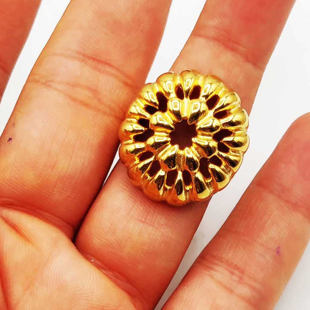 Bague Cercle de Gouttes Bombées Luxe