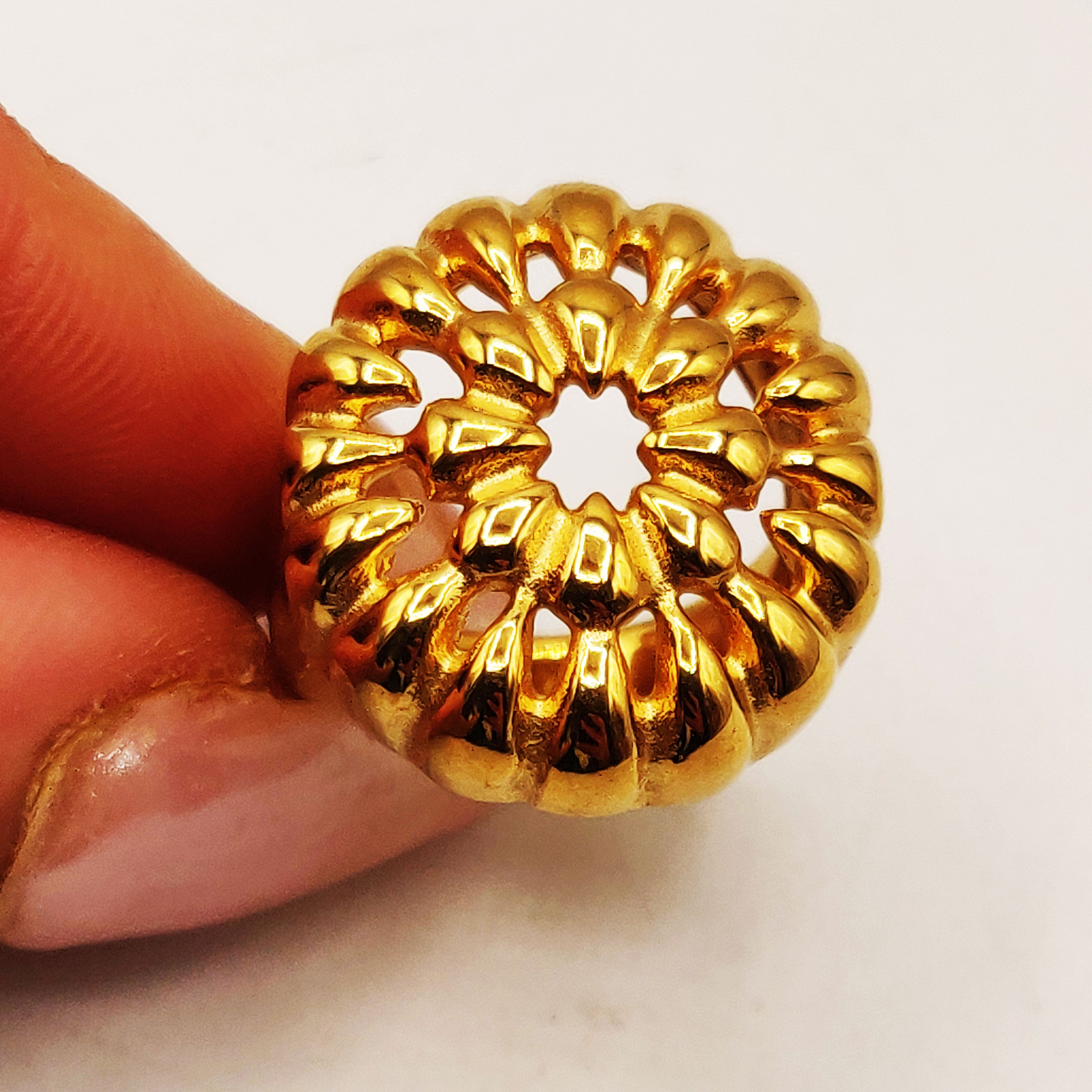 Bague Cercle de Gouttes Bombées Luxe