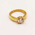 Bague Fiançailles Cristal Rond Simple