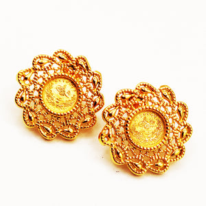 Boucles d'oreilles Torsade Louise Soleil de Gouttes Luxe