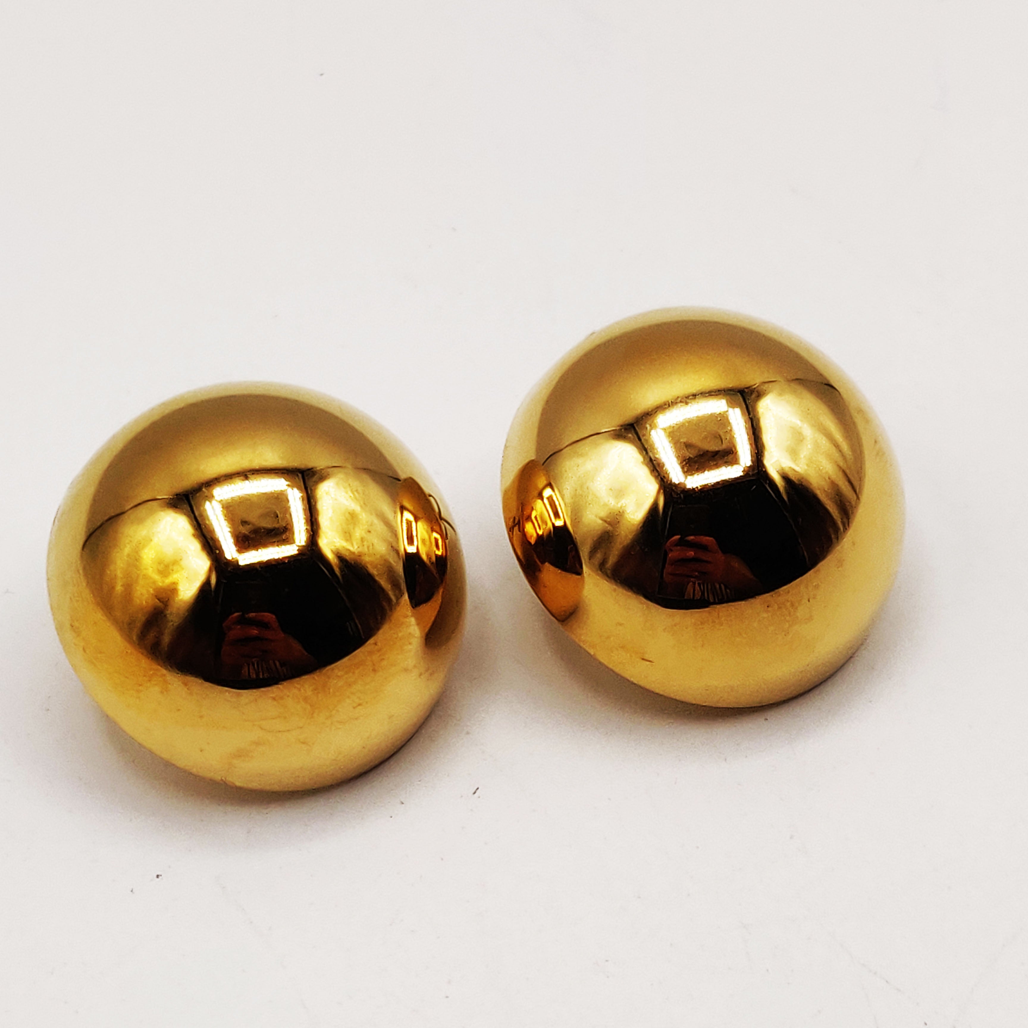 Boucles d'oreilles Grosse Boule Dorée Luxe