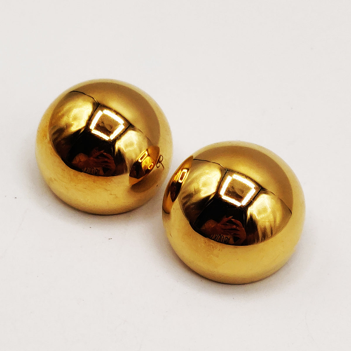 Boucles d'oreilles Grosse Boule Dorée Luxe