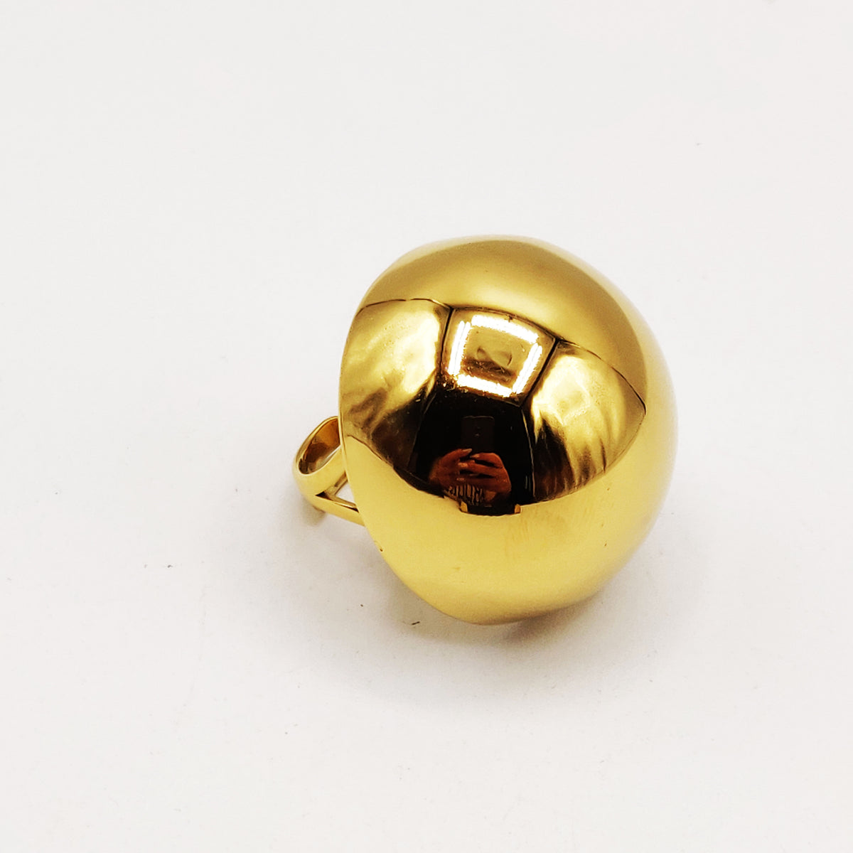 Bague Grosse Boule Dorée Luxe
