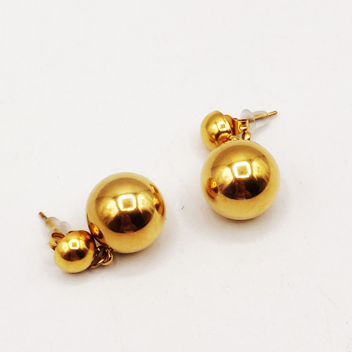 Boucles d'oreilles Maillons Multi Perles d'imitation Dorées Luxe