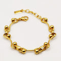 Bracelet Chaîne de Perles d'imitation Dorées Luxe