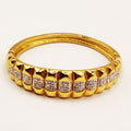 Bracelet Rigide Large Multi Pics et Cristaux Luxe