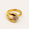 Bague Goutte Design Cristaux Luxe