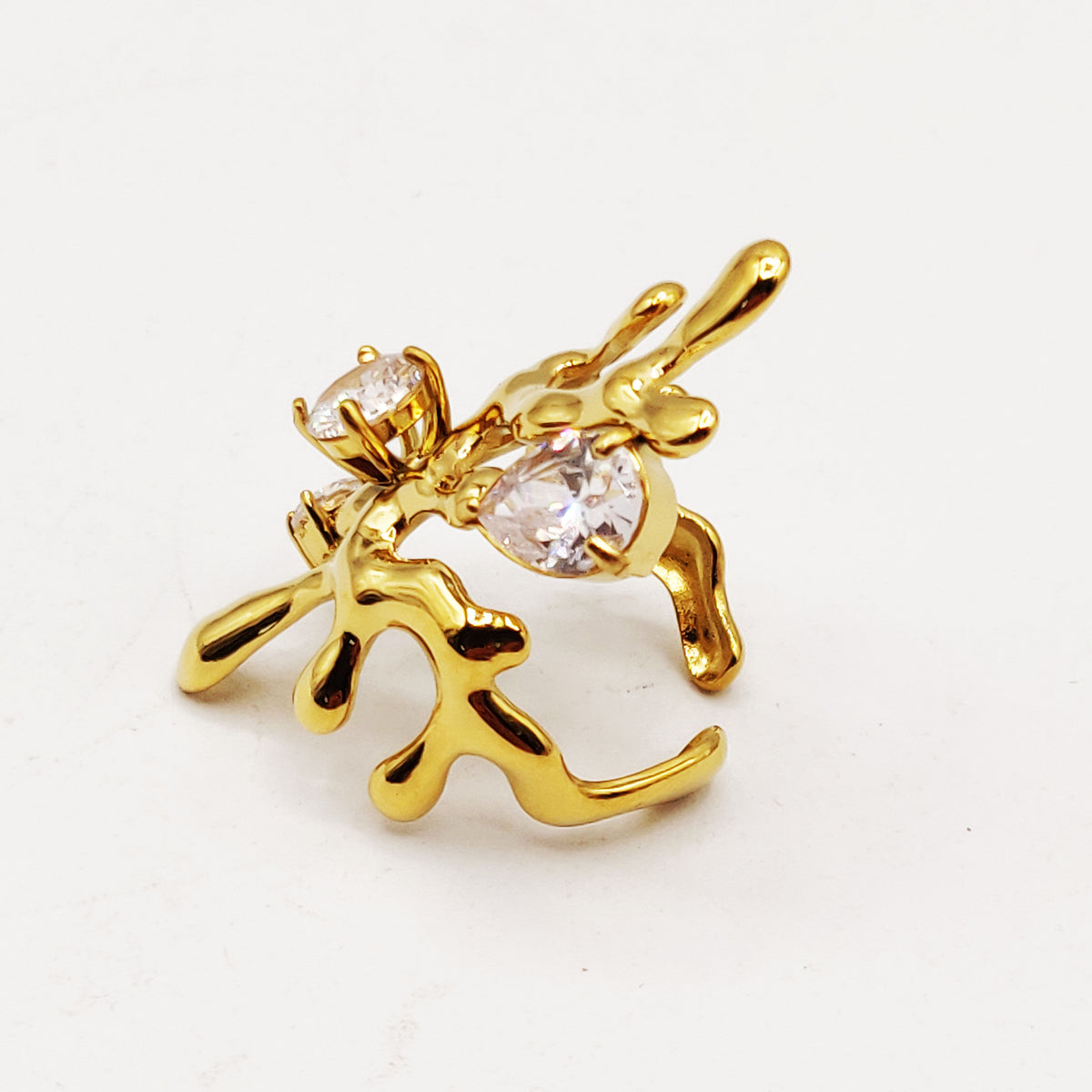Bague Flaque d'eau Cristaux