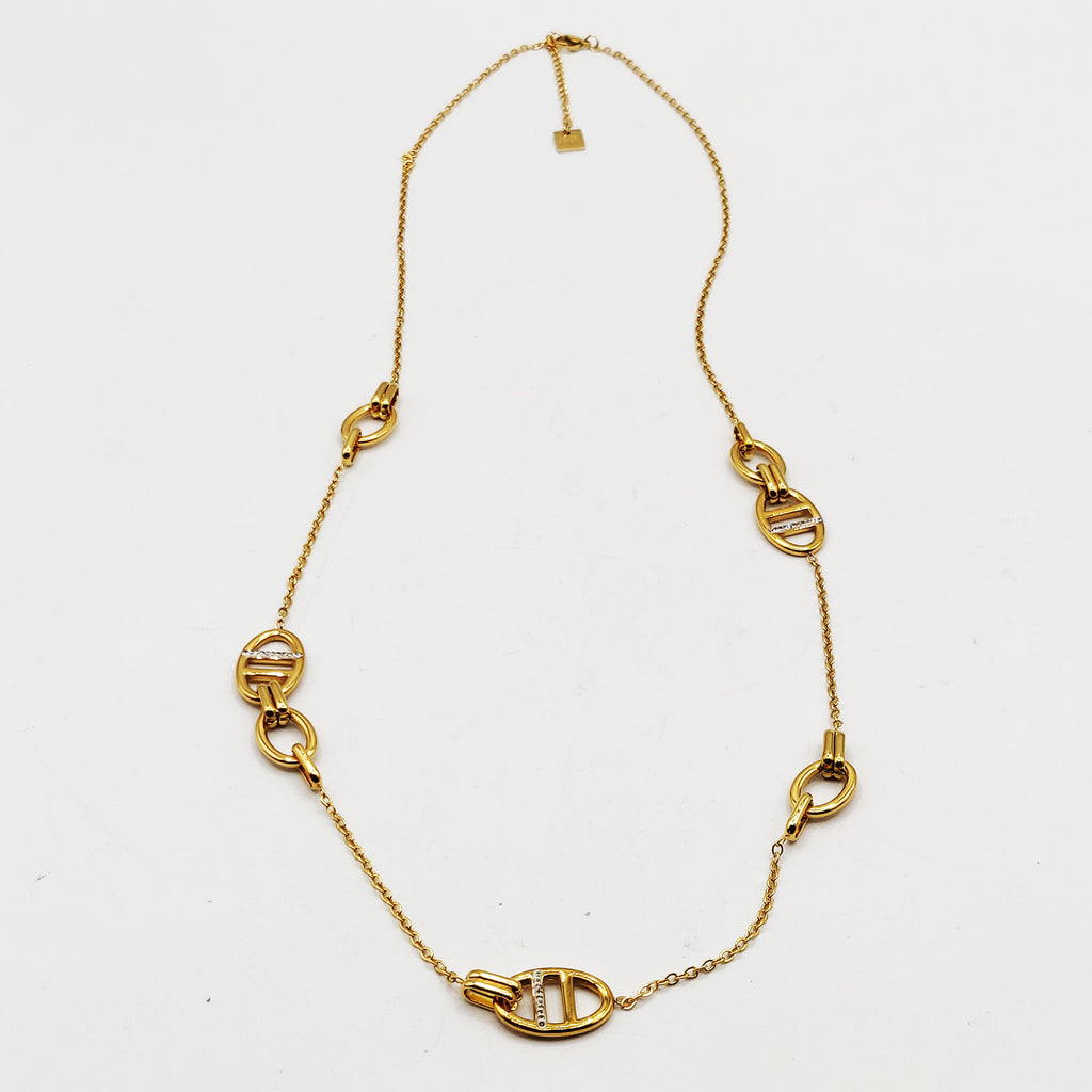 Collier / Sautoir Multi H Luxe Cristaux