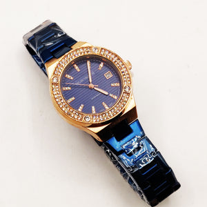 Montre Dylan Valentin DV6517 Fond Bleu Bracelet Bleu