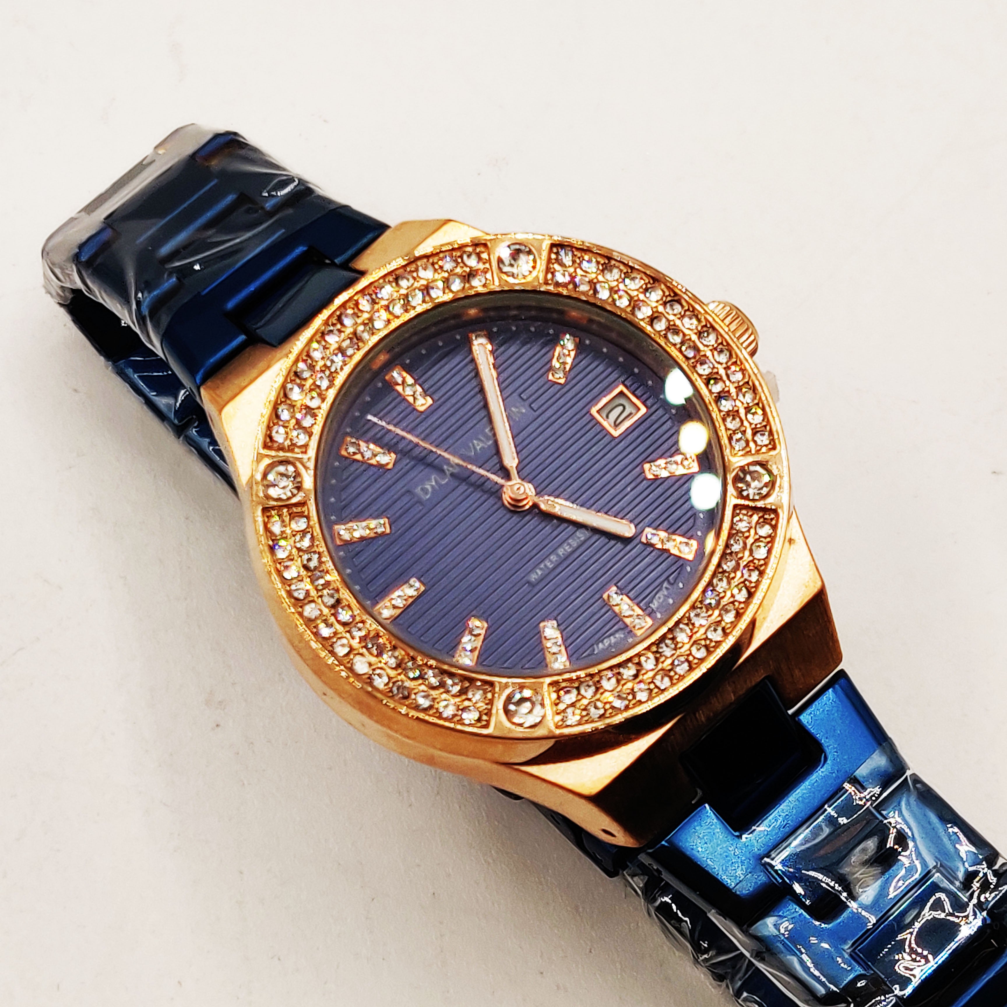 Montre Dylan Valentin DV6517 Fond Bleu Bracelet Bleu