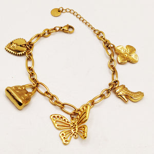 Bracelet Chaîne Bibelots Papillon Luxe