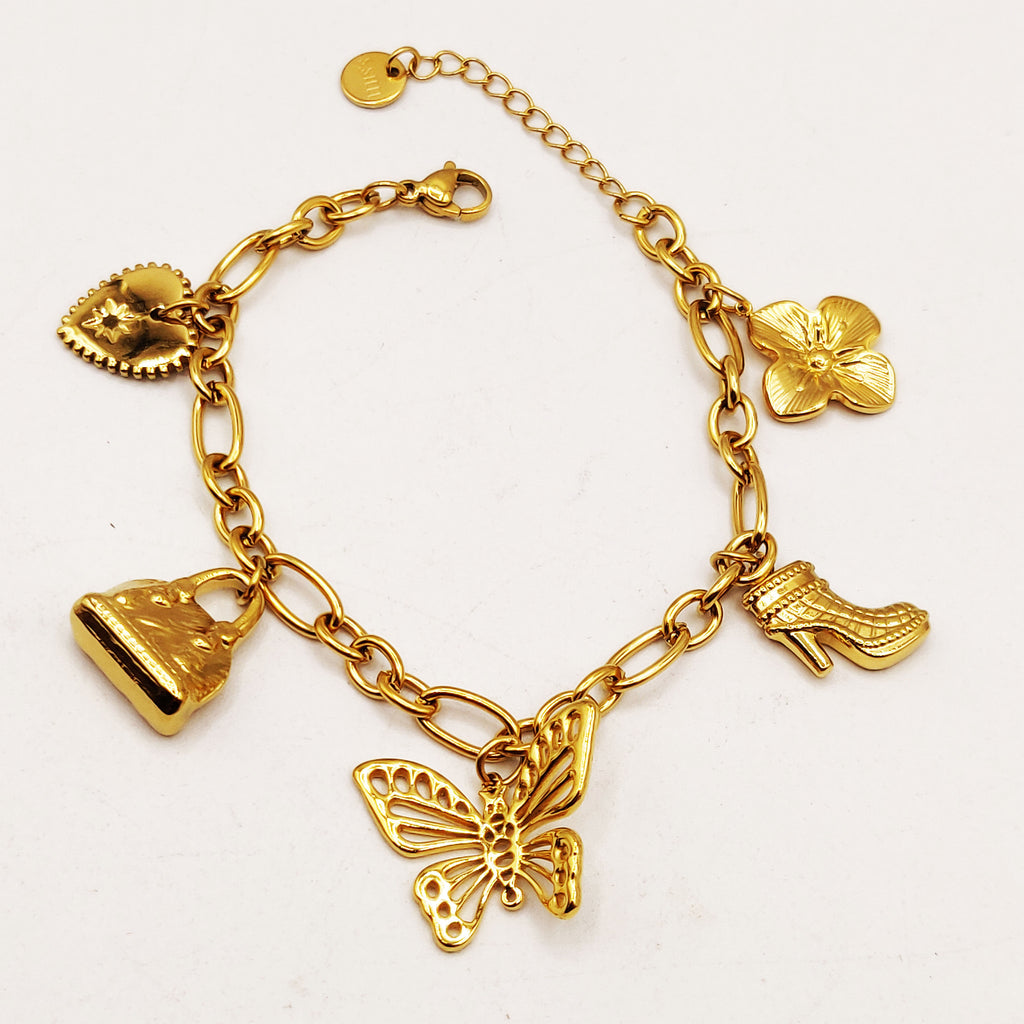 Bracelet Chaîne Bibelots Papillon Luxe