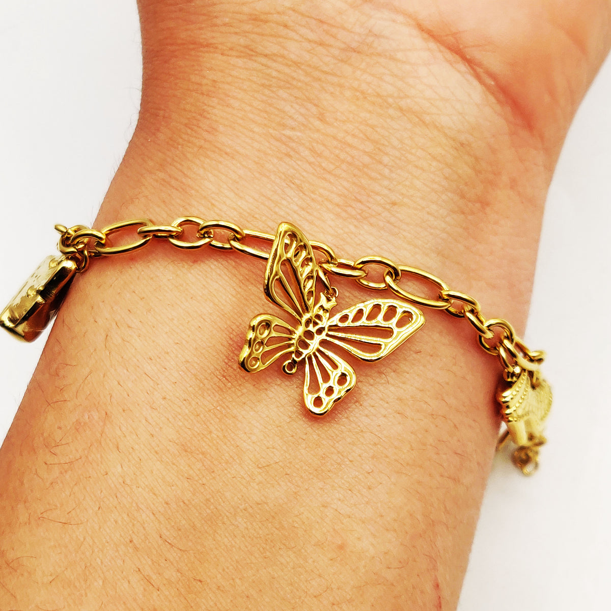 Bracelet Chaîne Bibelots Papillon Luxe