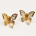 Boucles d'oreilles Chaîne Bibelots Papillon Luxe