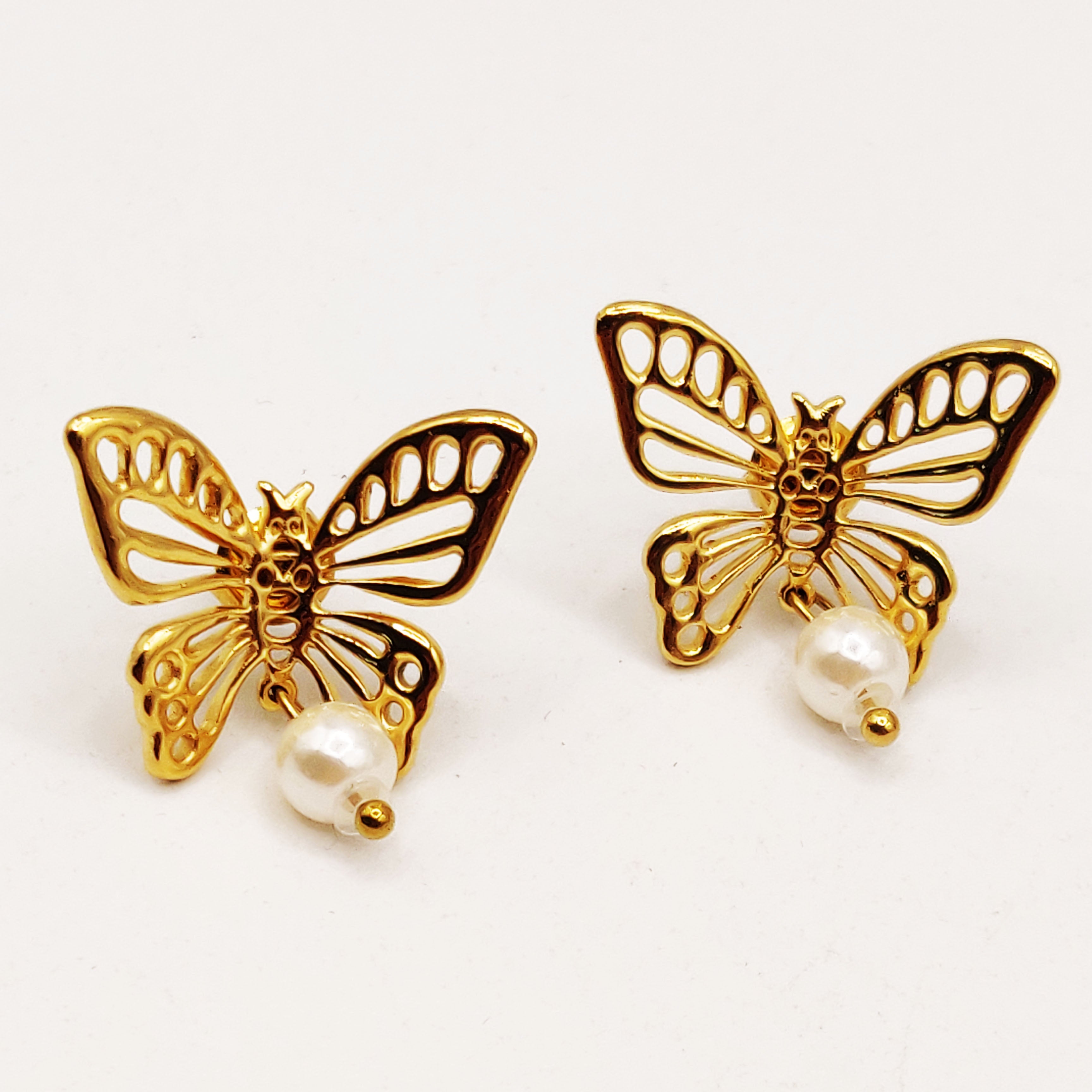 Boucles d'oreilles Chaîne Bibelots Papillon Luxe