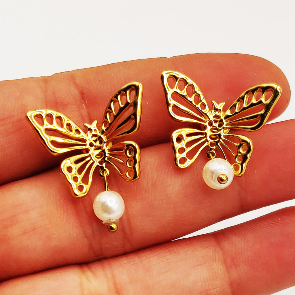 Boucles d'oreilles Chaîne Bibelots Papillon Luxe
