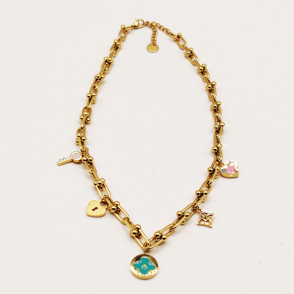 Collier T Luxe Trèfles et Étoiles Luxe