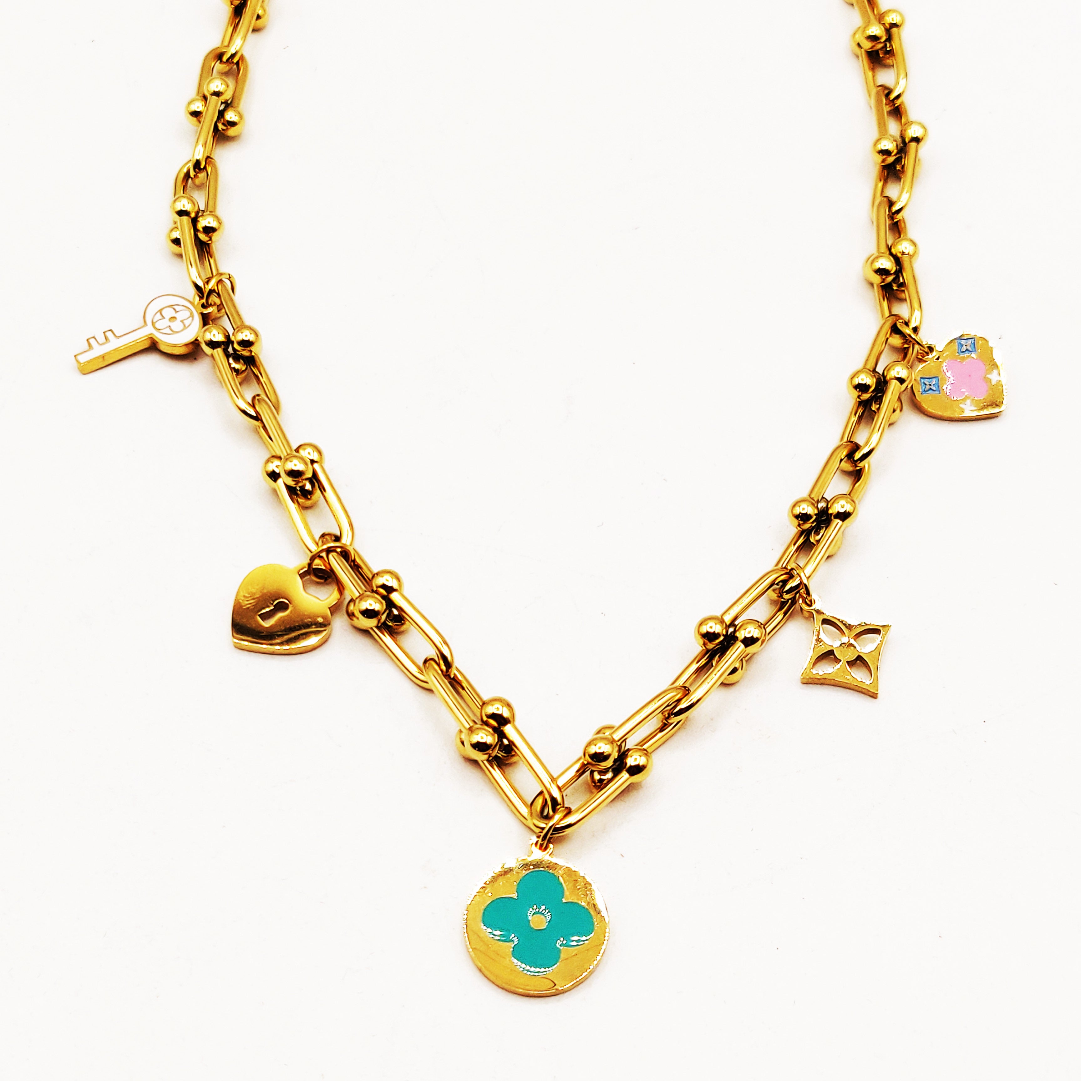 Collier T Luxe Trèfles et Étoiles Luxe