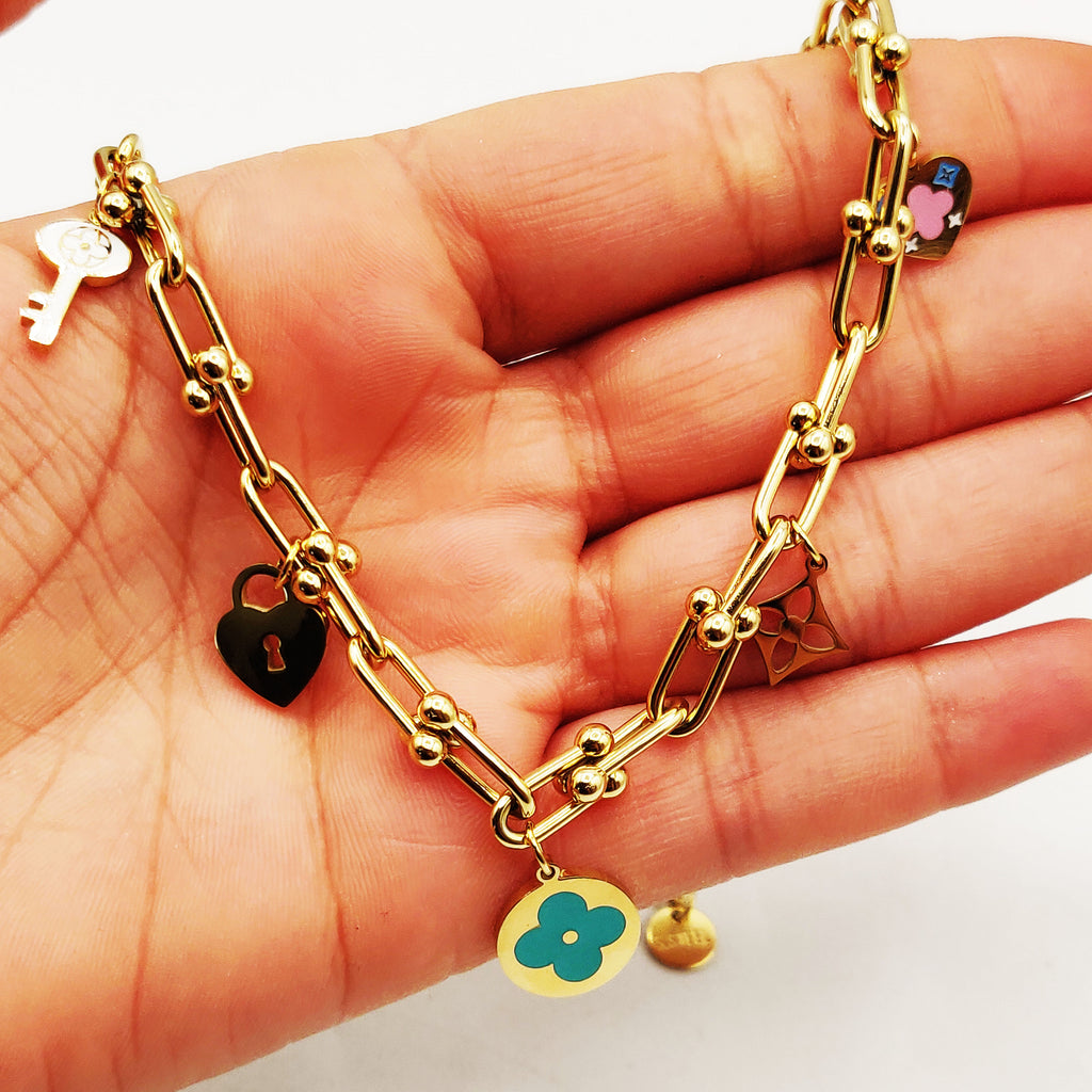Collier T Luxe Trèfles et Étoiles Luxe